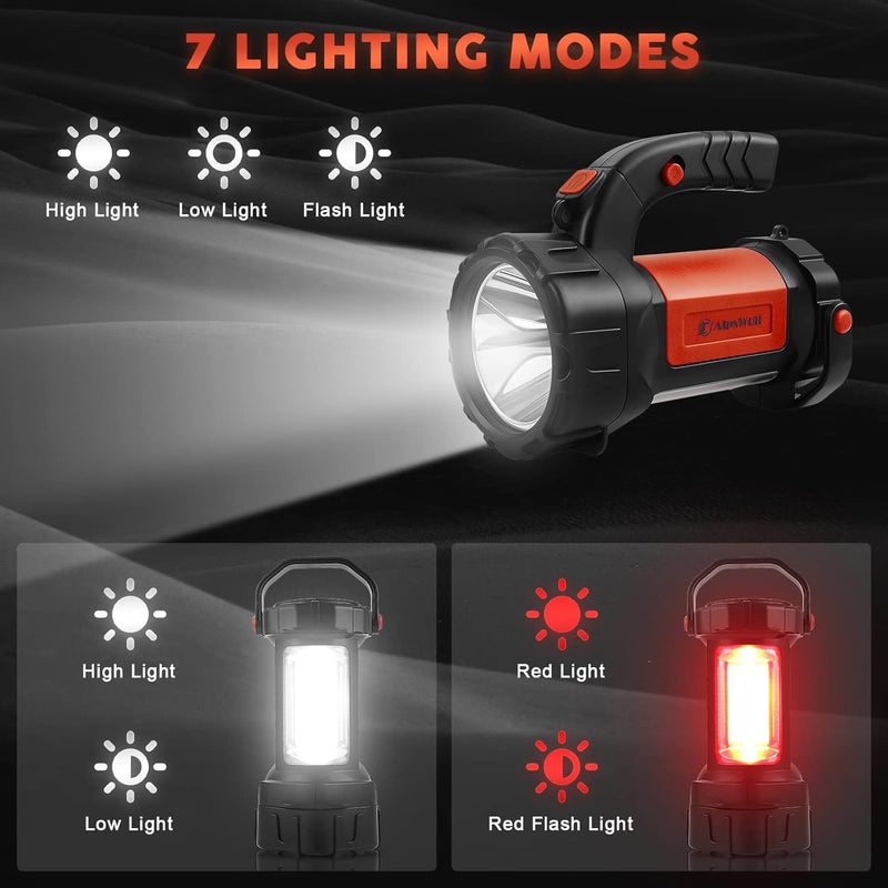 AlpsWolf Camping Lantern Rechargeable, LED Flashlight Spotlight Lantern with 800LM, 3600 Capacity Powered, Portable Bright Camping Light for Emergency, Outdoor Hiking, Power Outages - Image 5